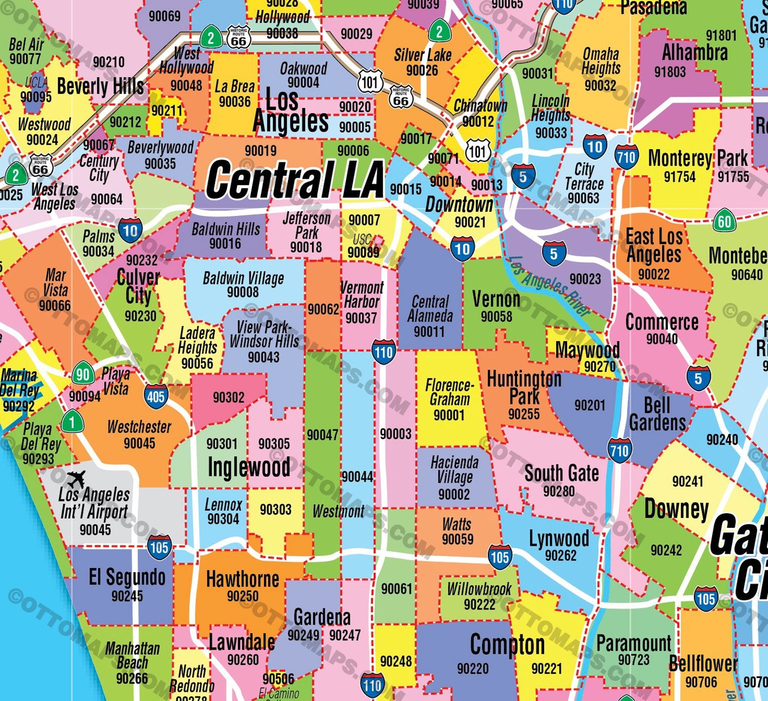 La zipcodes