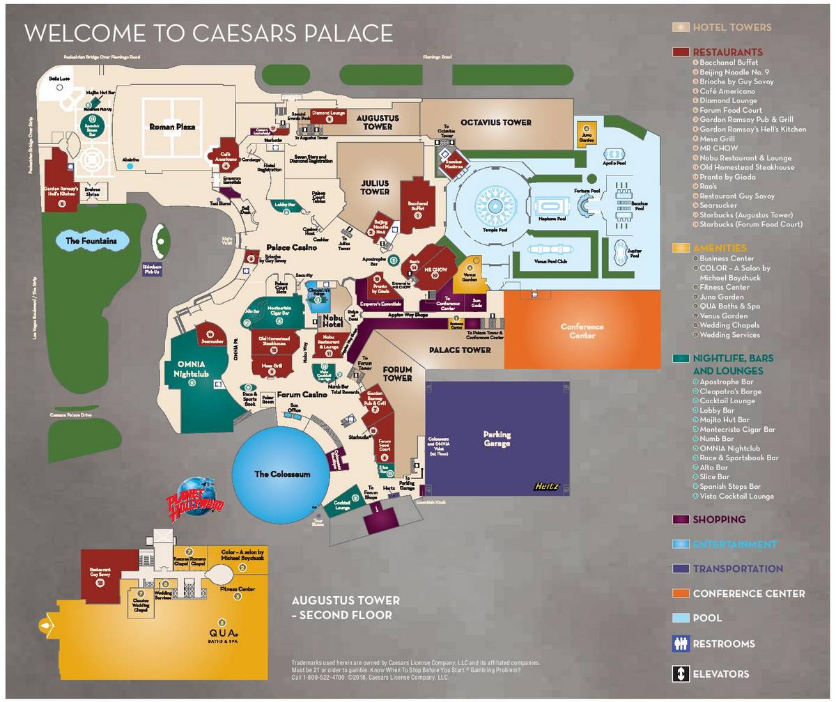 Map of caesars properties