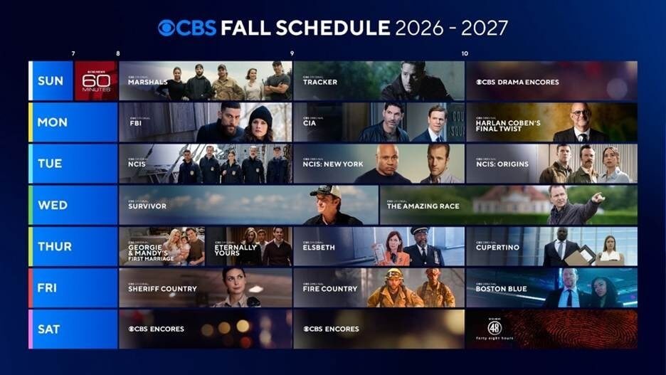 Cbs tv schedule new york
