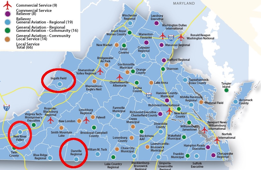 Airport closest to yorktown va