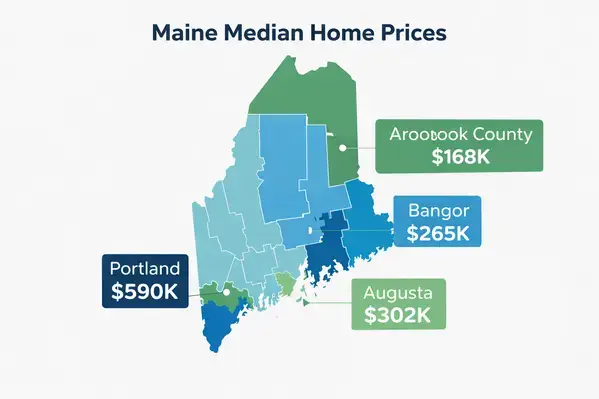 Average home cost in maine