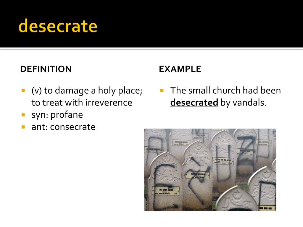 Desecrate define