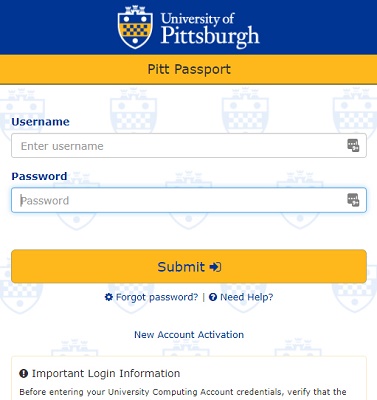 Upitt portal
