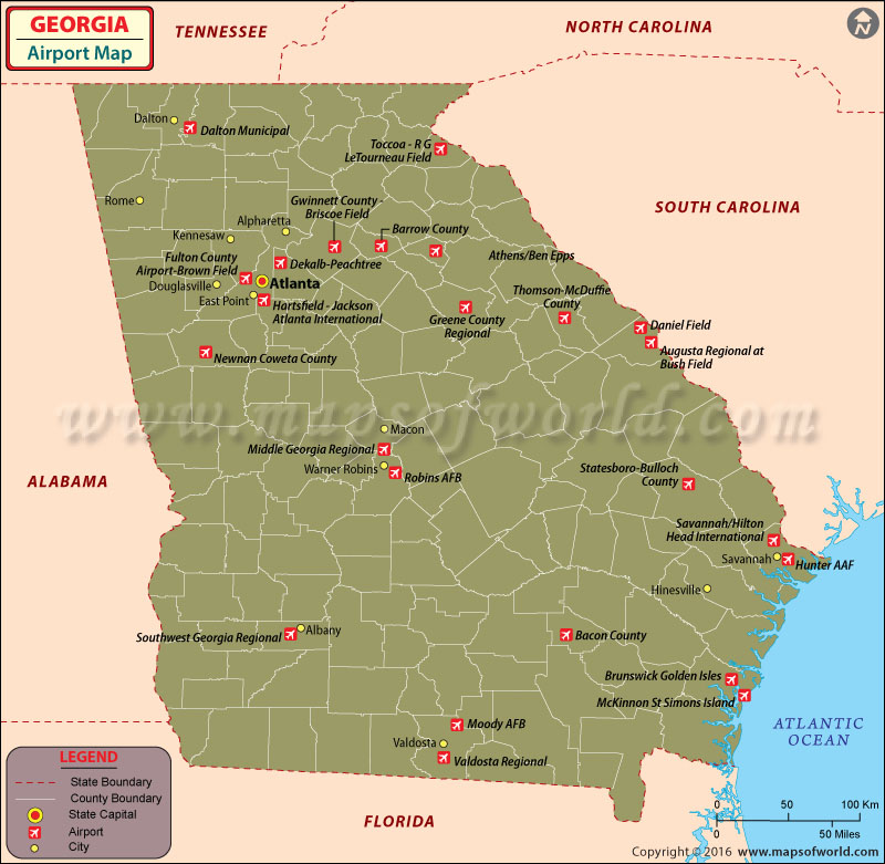 Major airports in georgia usa