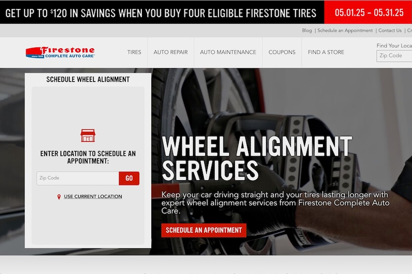 Firestone 4 wheel alignment price