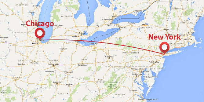 Chicago to new york miles