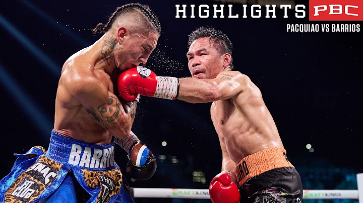 Pacquiao vs. Barrios Tickets and Event Details