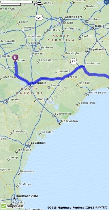 How far is myrtle beach from columbia