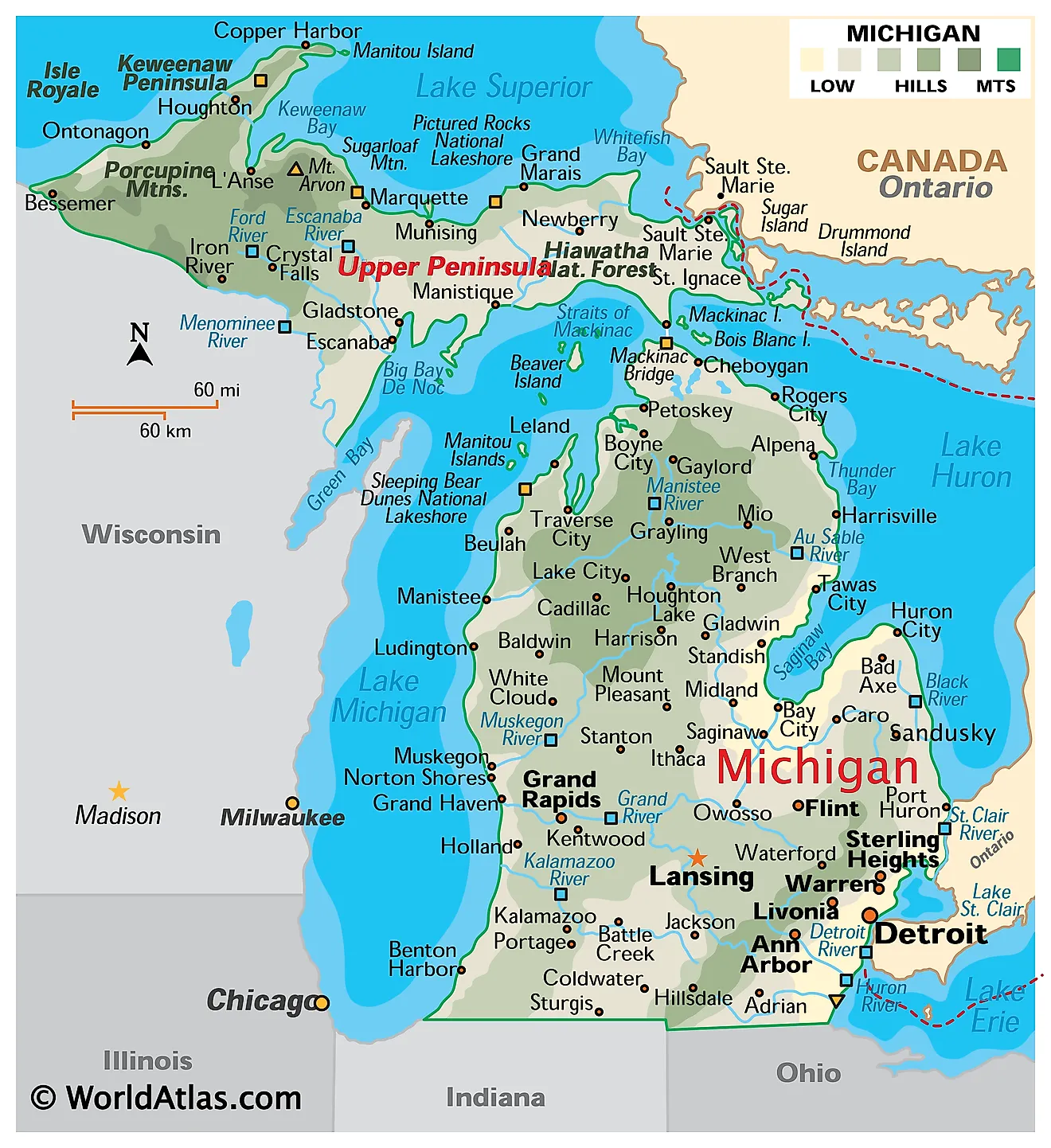 Is michigan in the east coast