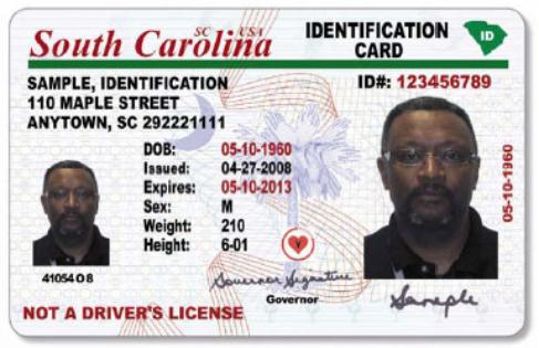 Sc identification card