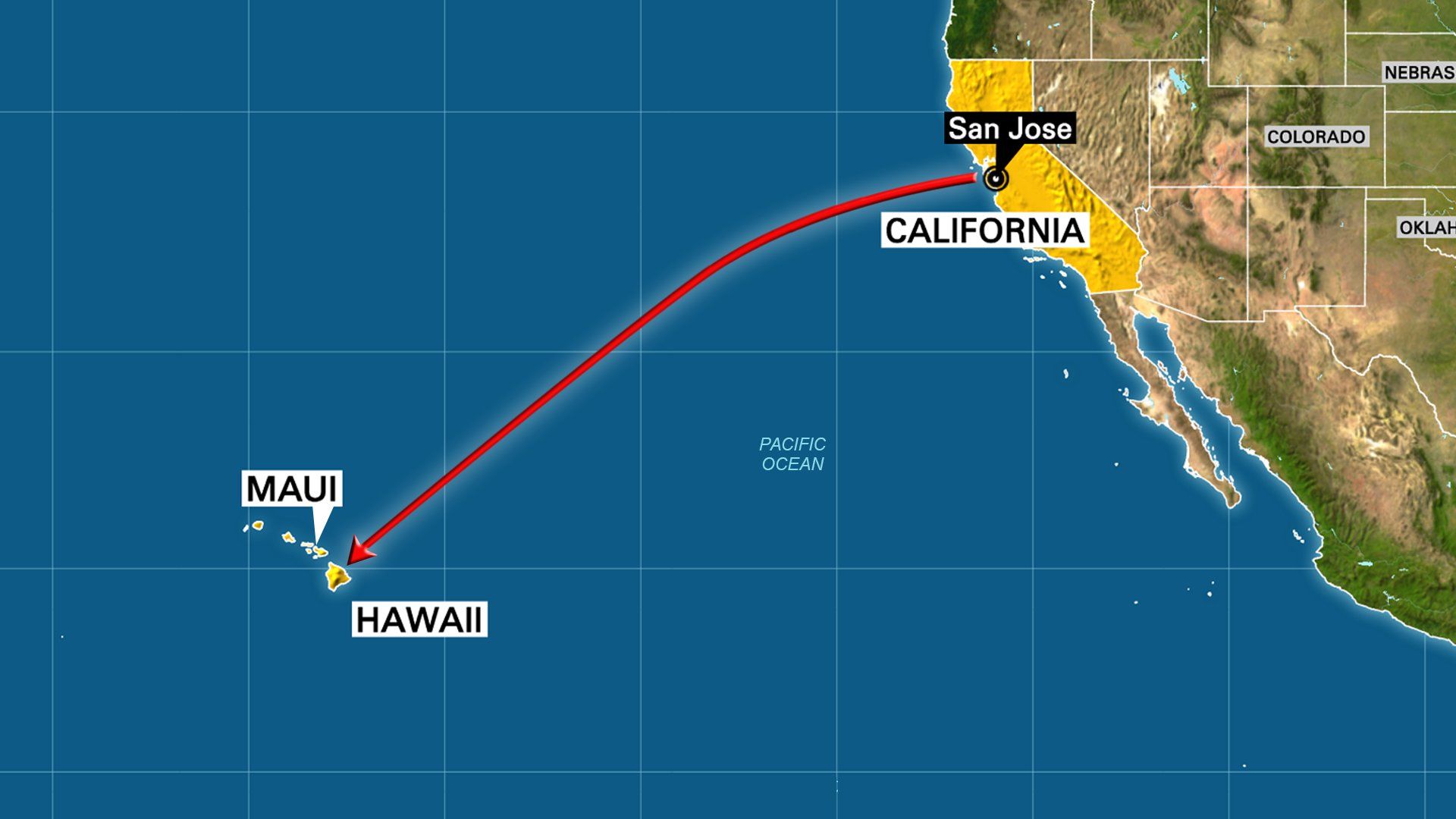 Oahu to california