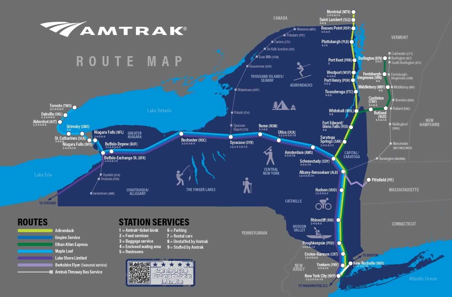 Amtrak ny map