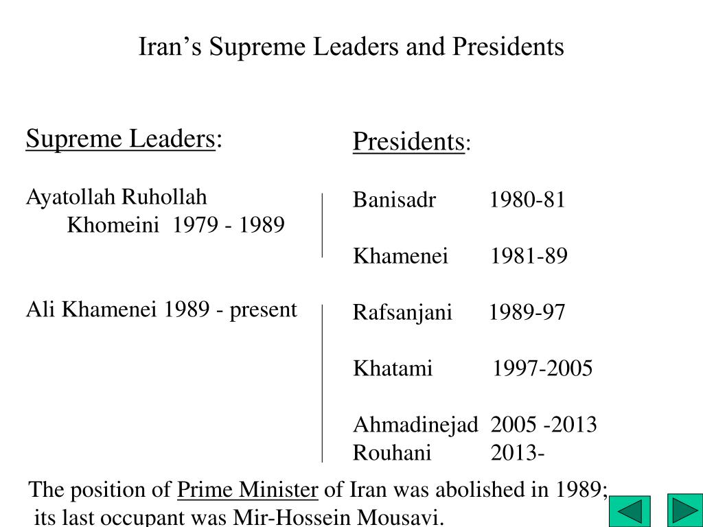 How many supreme leaders has iran had