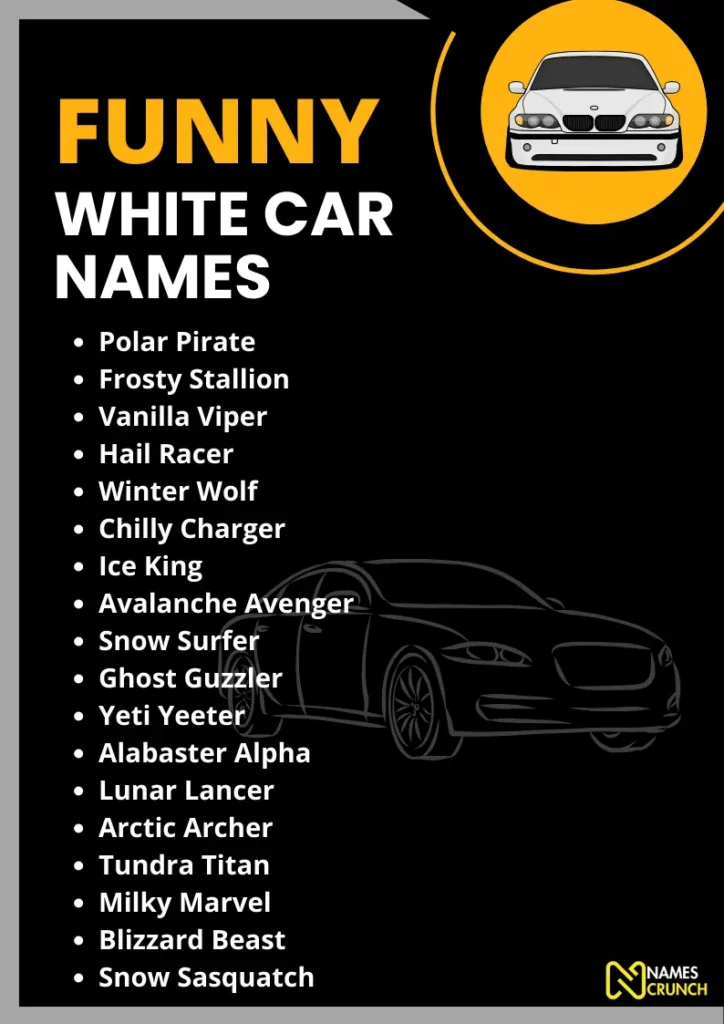 Funny names for white cars