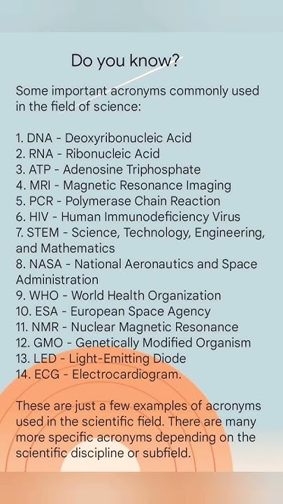 Sci acronym