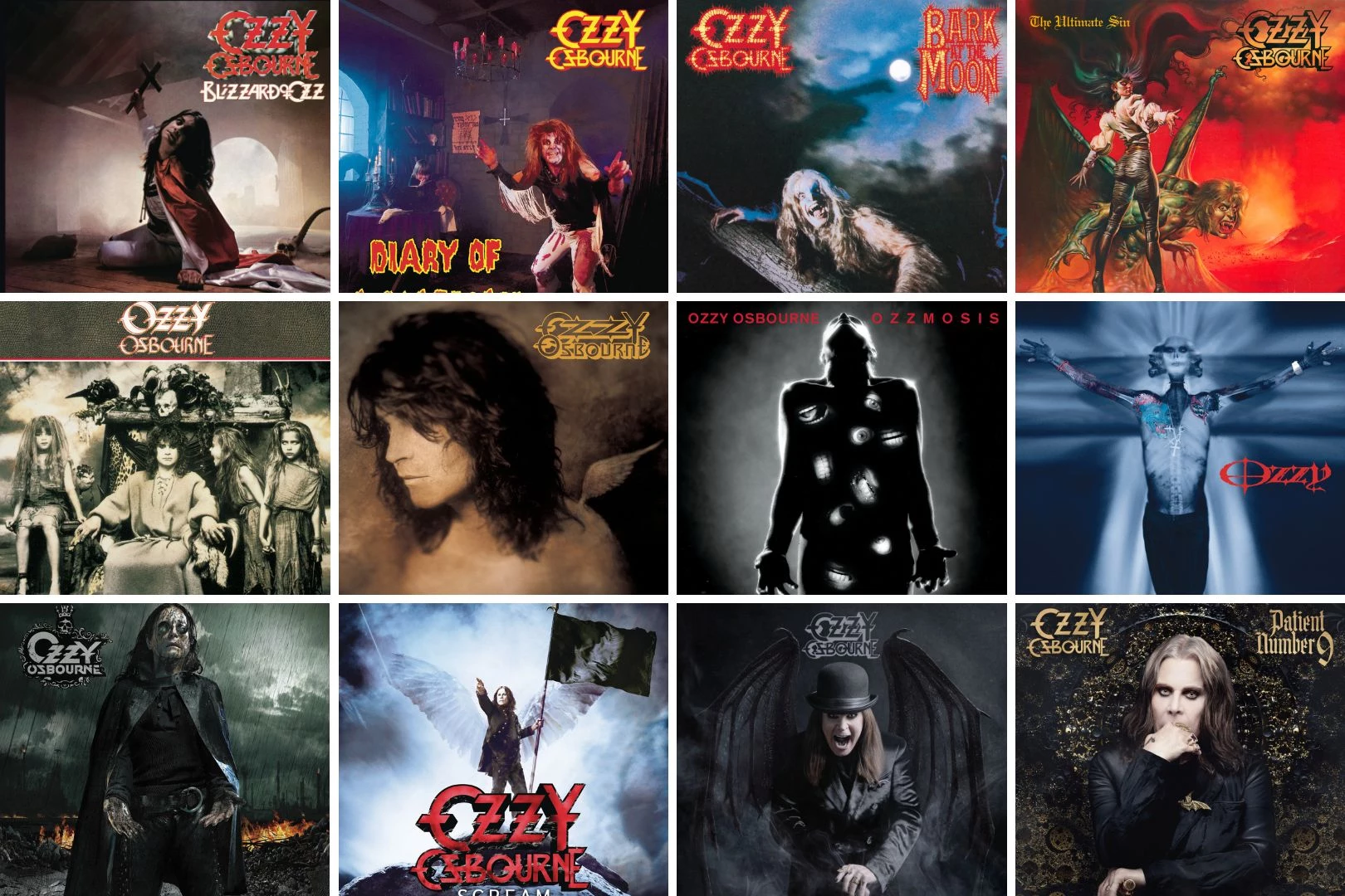 How many albums does ozzy osbourne have