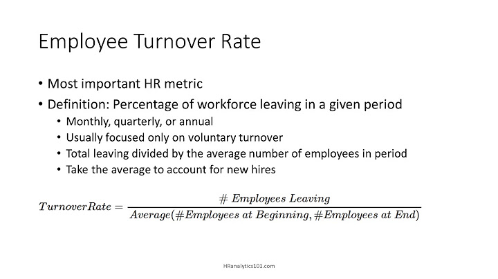 Turnover rate calculation