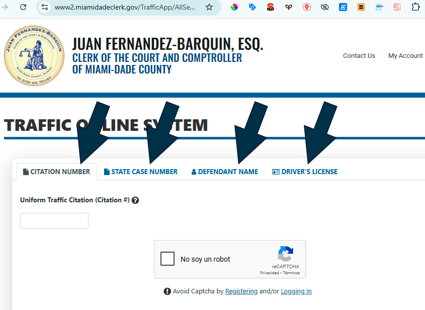Miami dade violation search