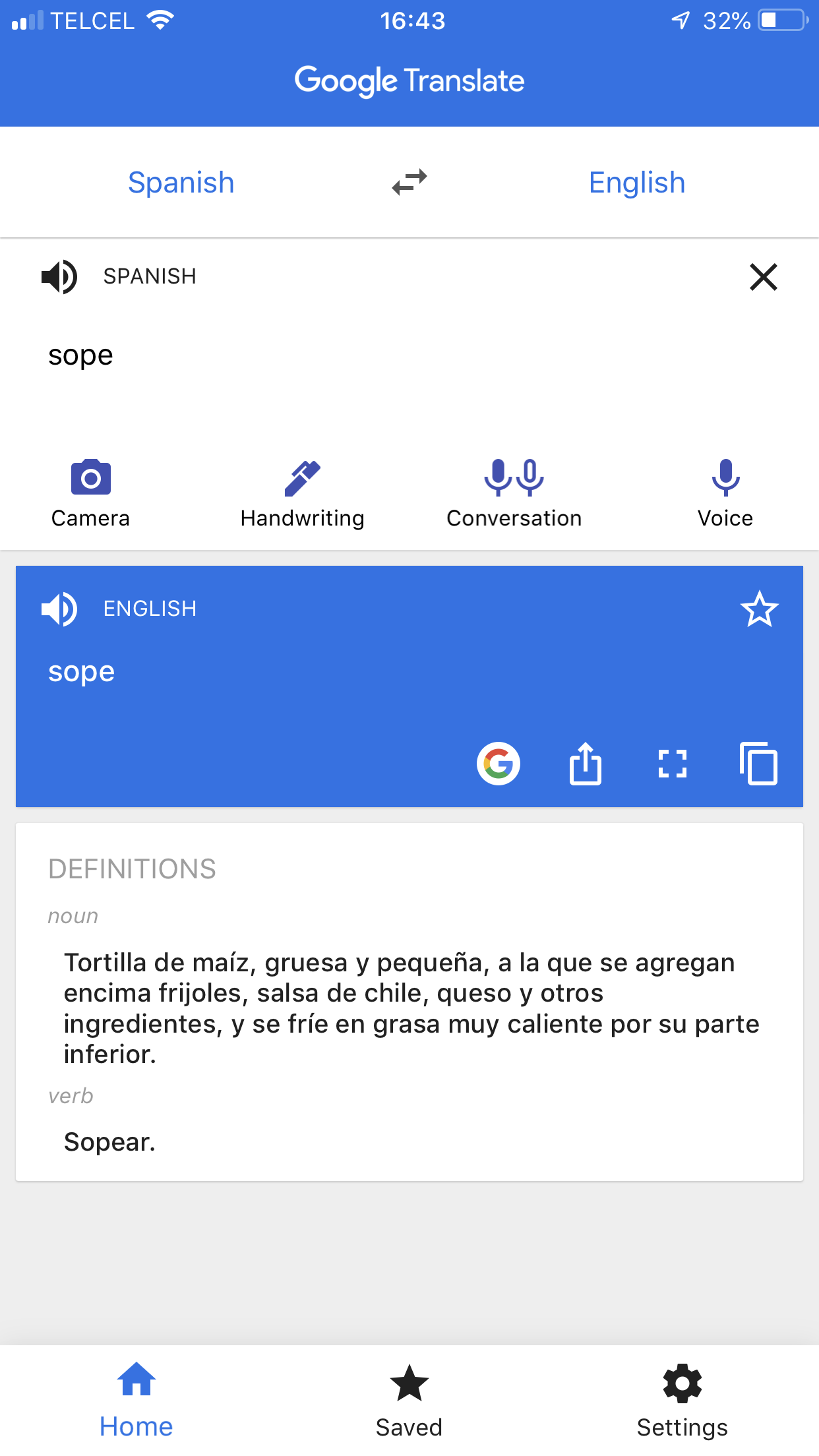 Google translate to spanish words