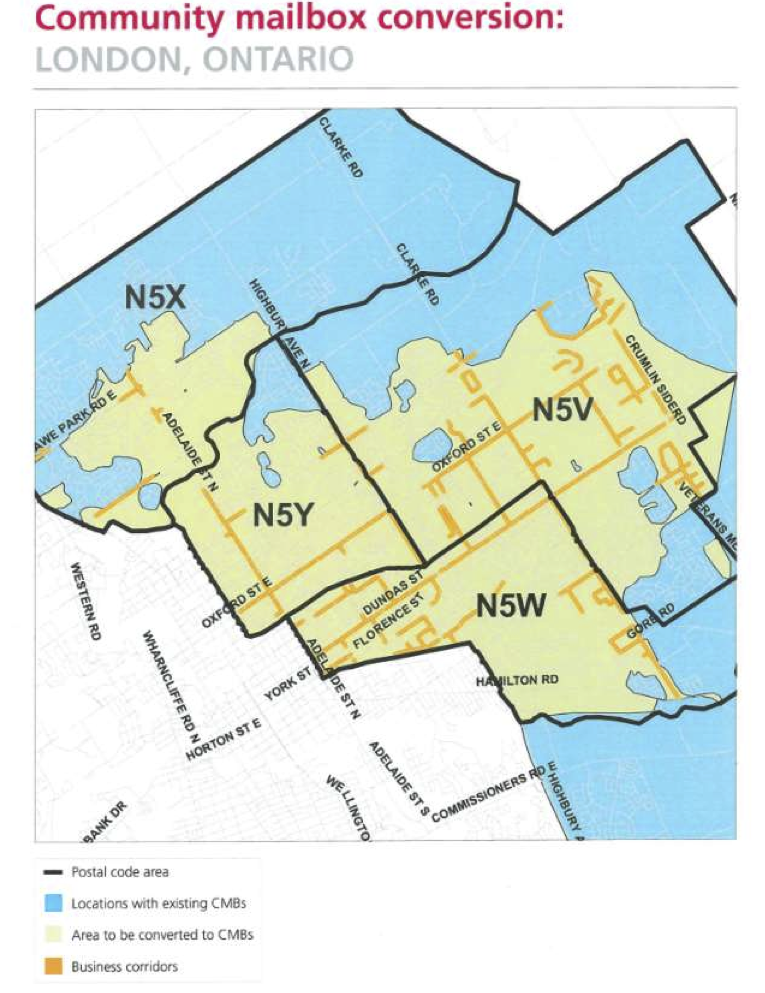 Postal codes canada ontario
