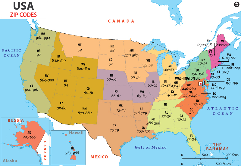 What is postal code for america