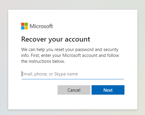 Retrieve my account