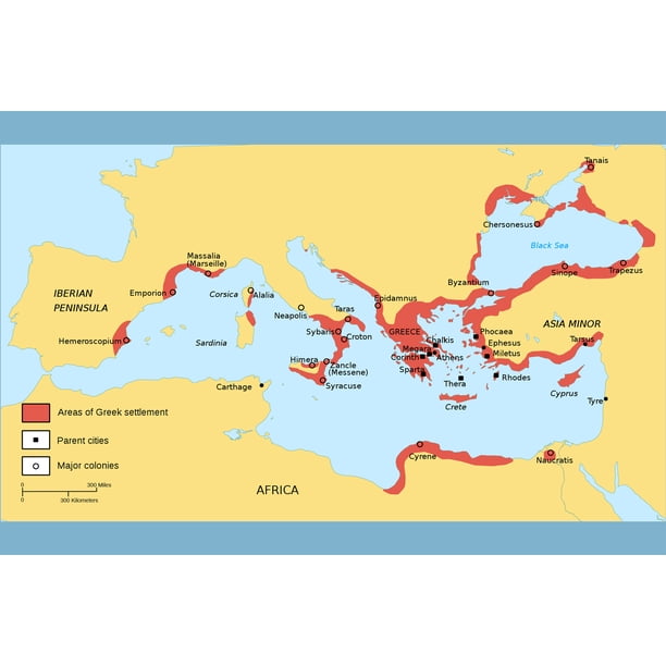 Where did the ancient greeks mostly settle