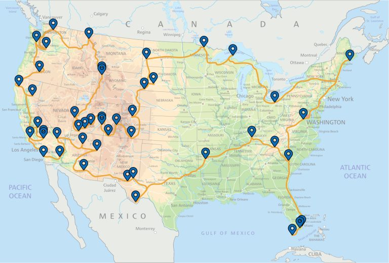 Road Trips, Routes and Parking