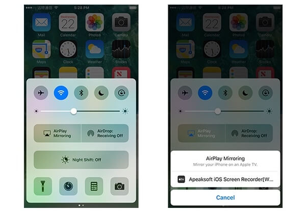 Screen sharing with iphone