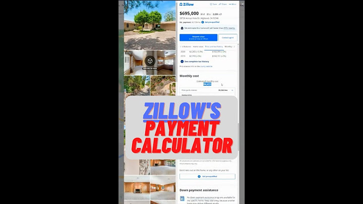 Zillow amortization calculator