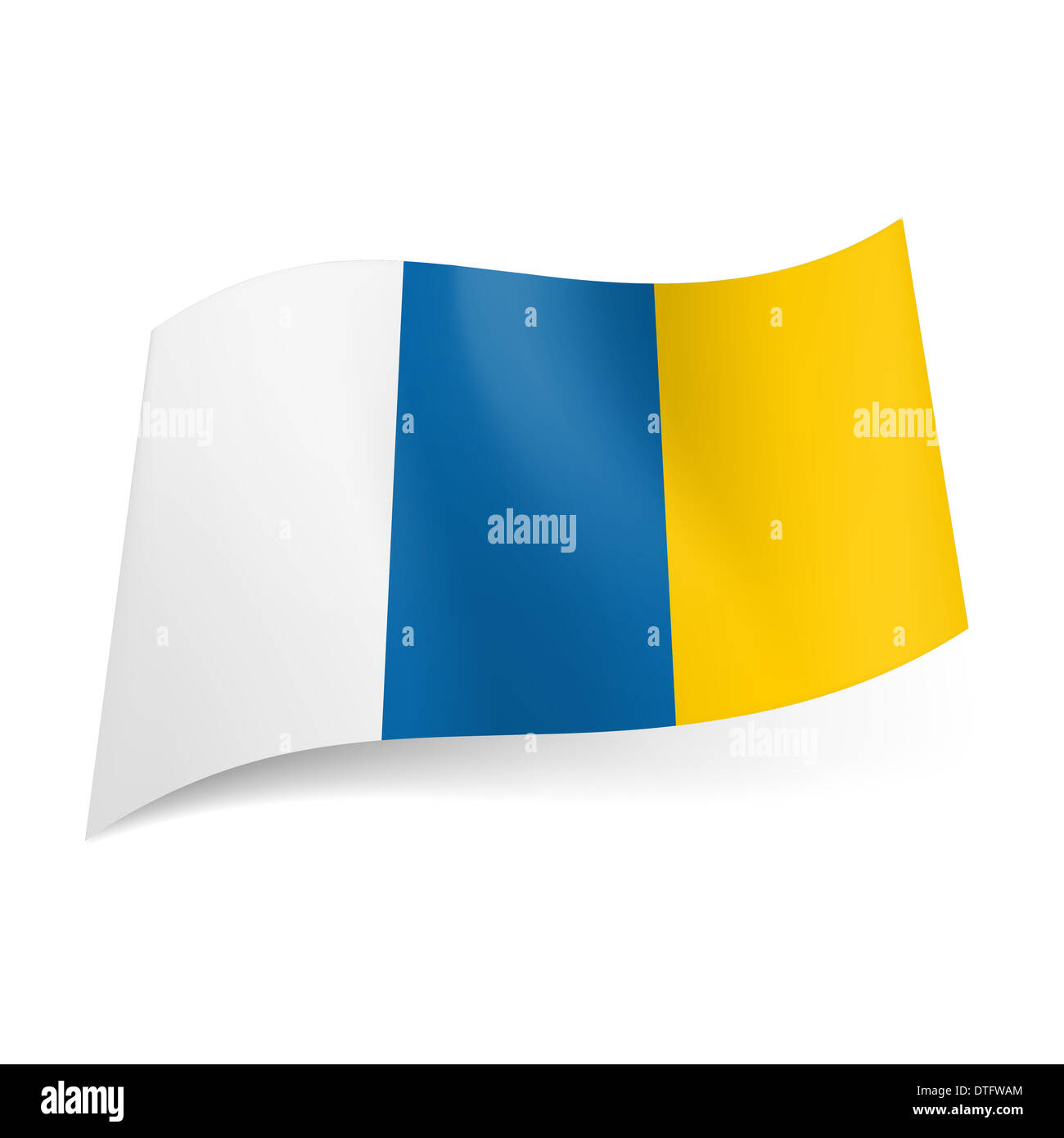 What flag is blue white and yellow