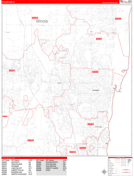 Zip code for waukegan illinois