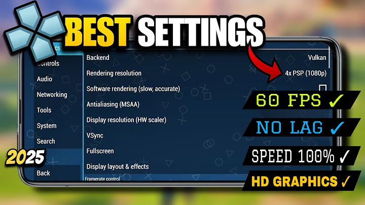 Best psp settings