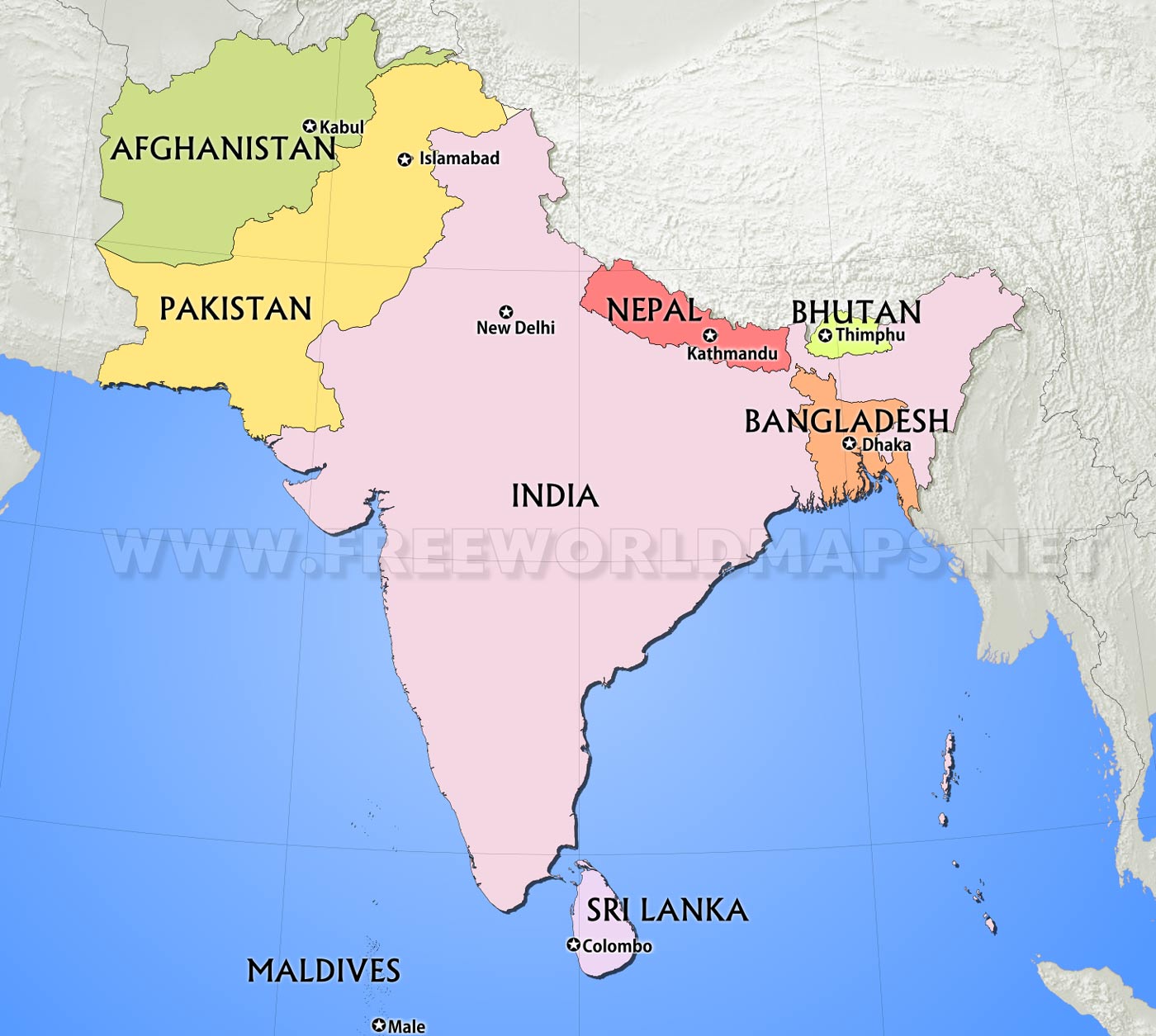 What countries are south asia