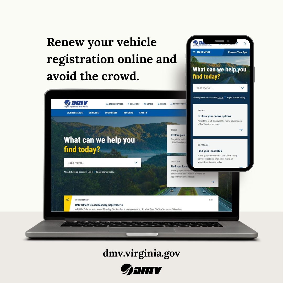 Renew virginia car registration online