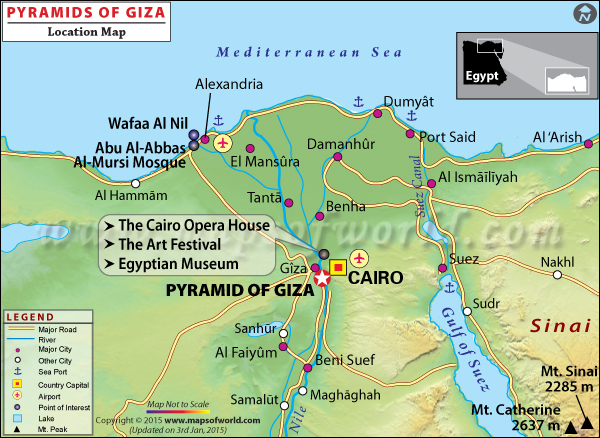Pyramids at giza location
