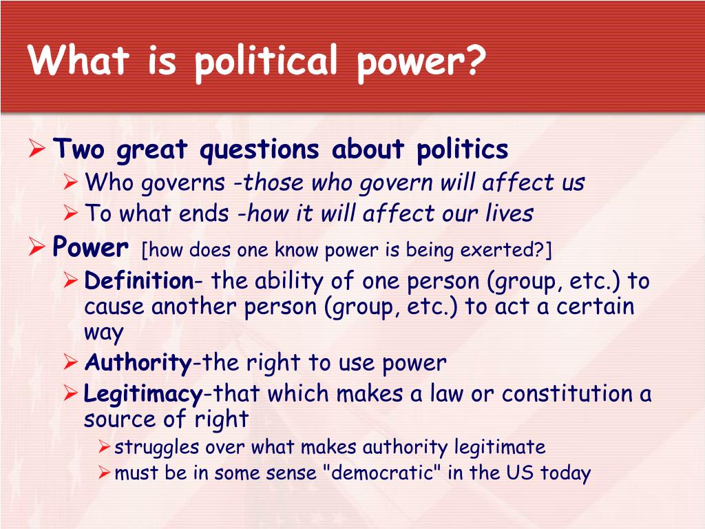 Power political definition