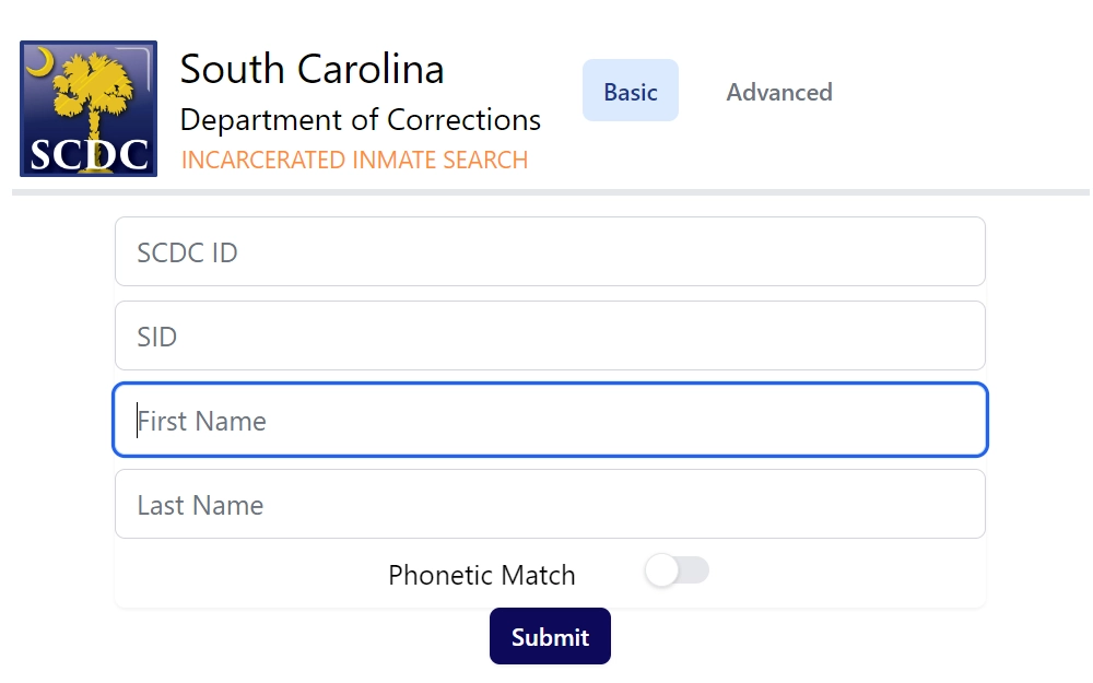 South carolina correctional facility inmate search