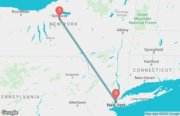 Syracuse to new york