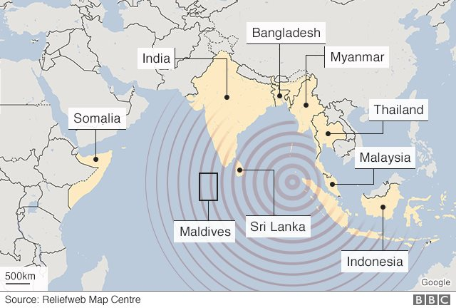 2004 indian ocean tsunami countries affected