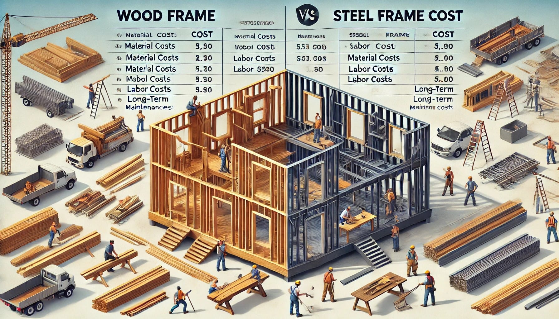 Steel vs wood framing