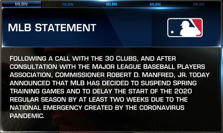 Major league baseball delay