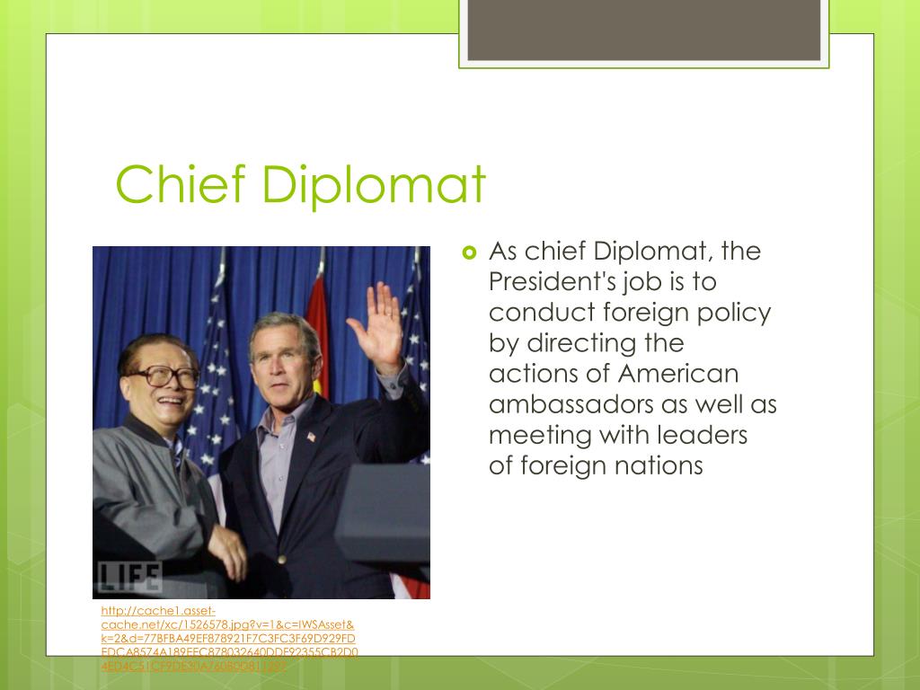 Chief diplomat responsibilities