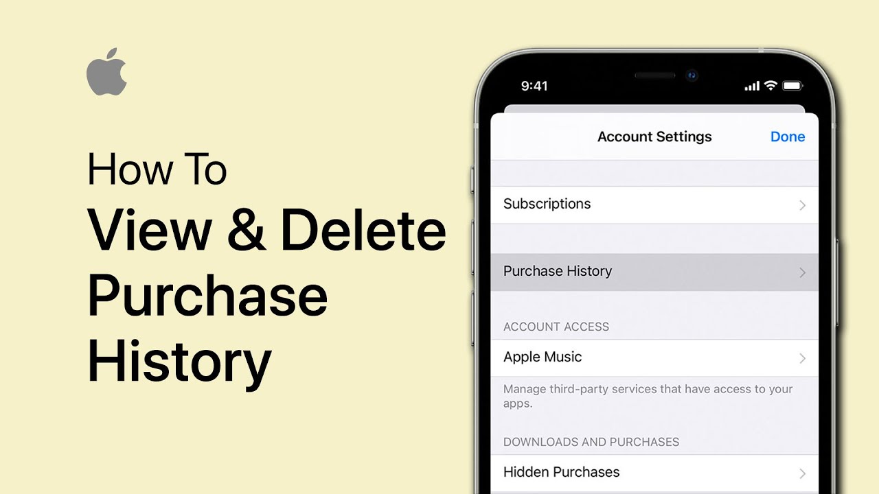 How to clear purchase history