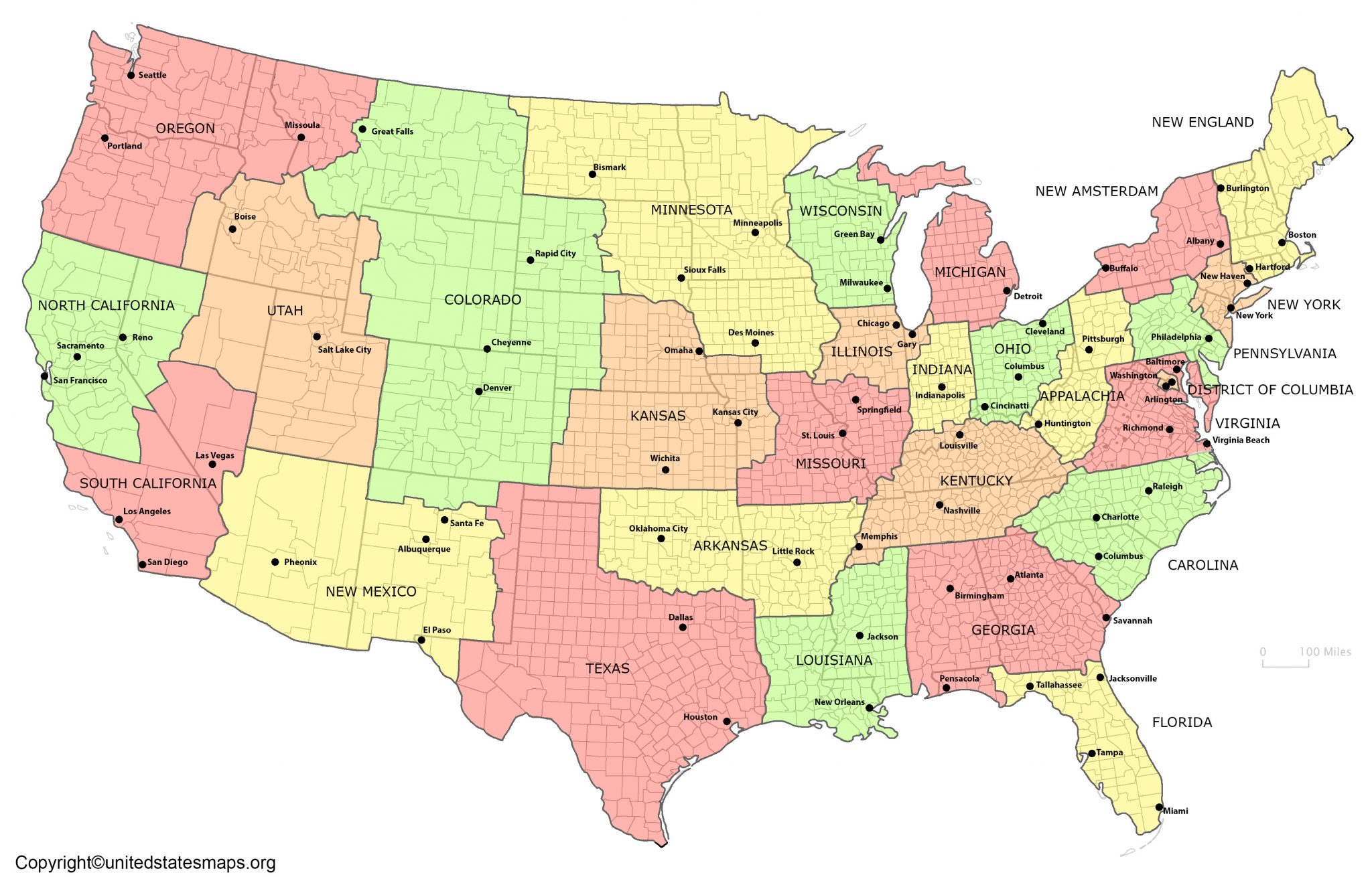 How many states in the us are contiguous