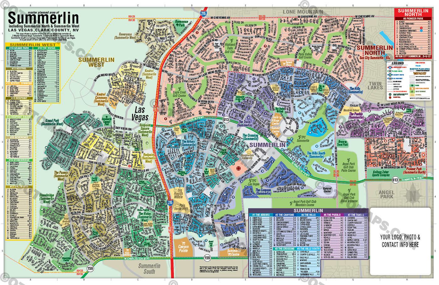 Las vegas map summerlin