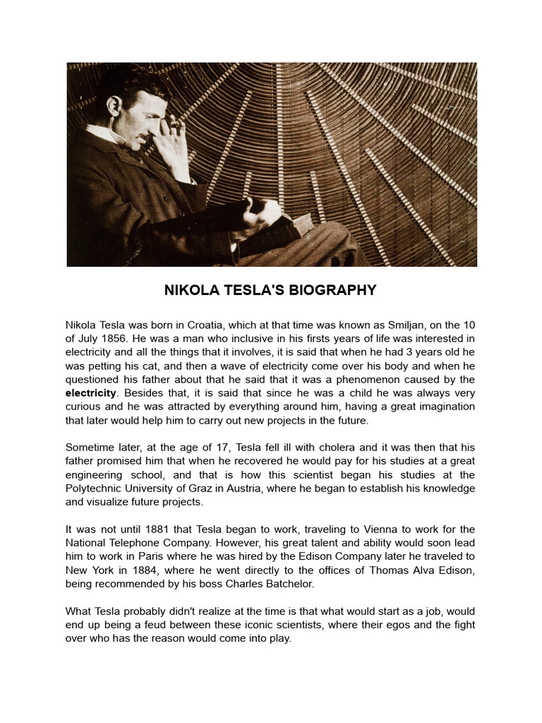 Article about nikola tesla