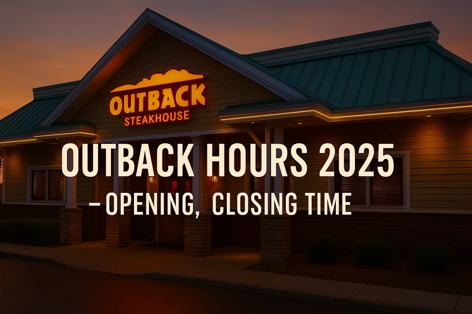 What time does the outback restaurant open