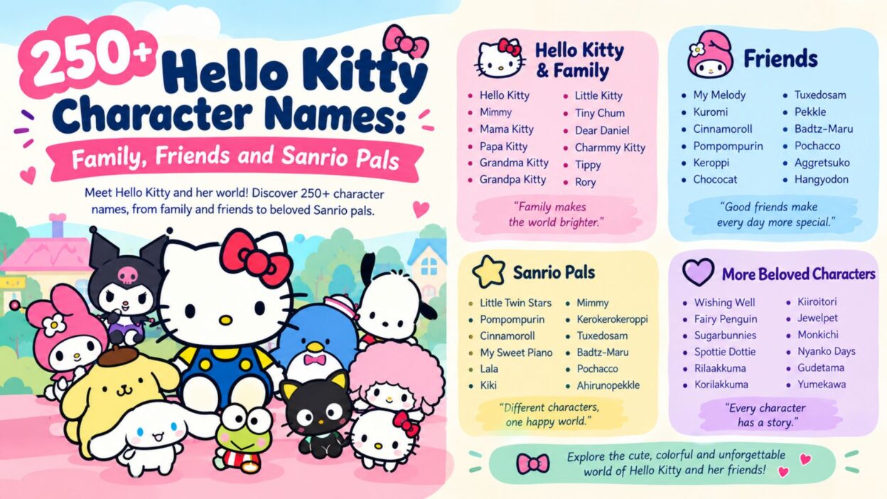 Hello kitty names of characters