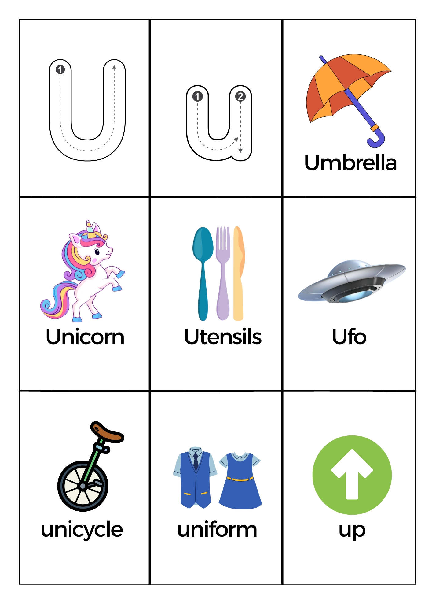 Letters with u